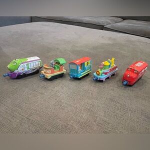 Chuggington Set of 5 Train Set Connecting Tv Show Toddler Kids Bundle Toys